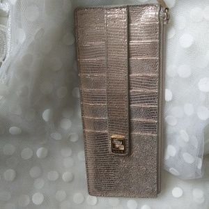 LODIS Rose gold leather wallet